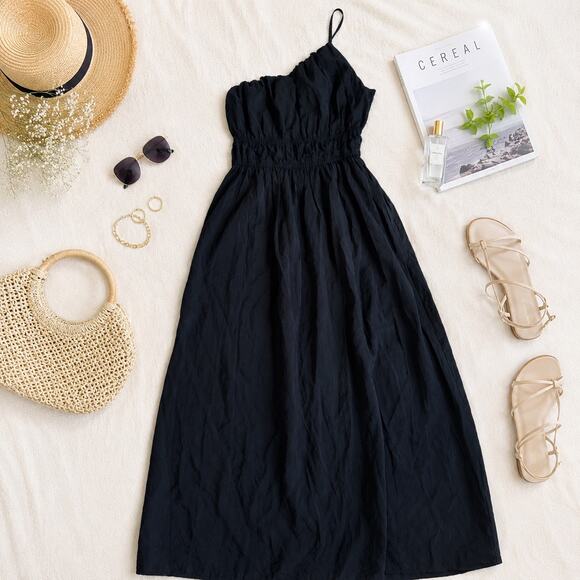 Abercrombie & Fitch Dresses & Skirts - One-Shoulder Easy Waist Maxi Dress Black
